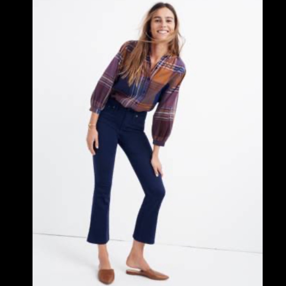 Madewell cali demi boot sateen jeans size 25 DR